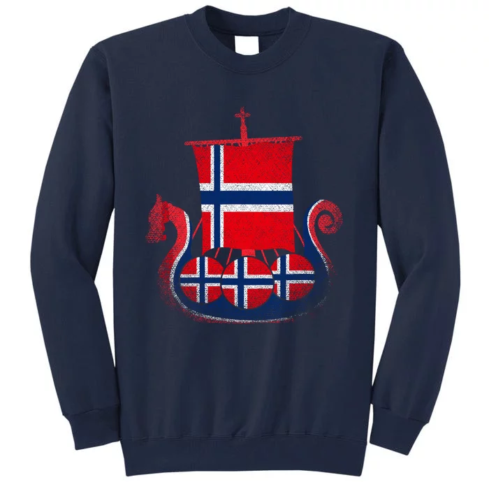 Norwegian Viking Ship Norway Tall Sweatshirt