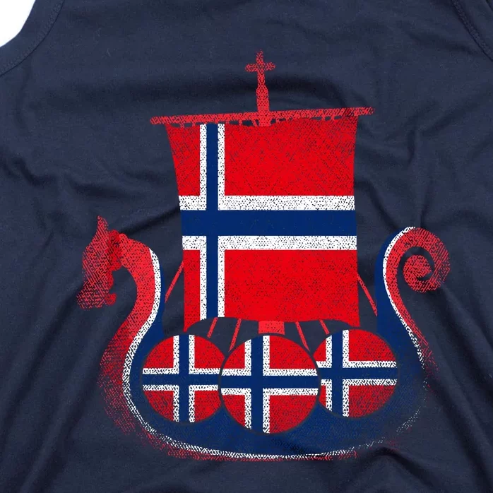 Norwegian Viking Ship Norway Tank Top