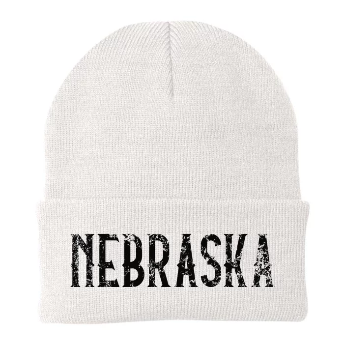 Nebraska Vintage Script NE Apparel Knit Cap Winter Beanie