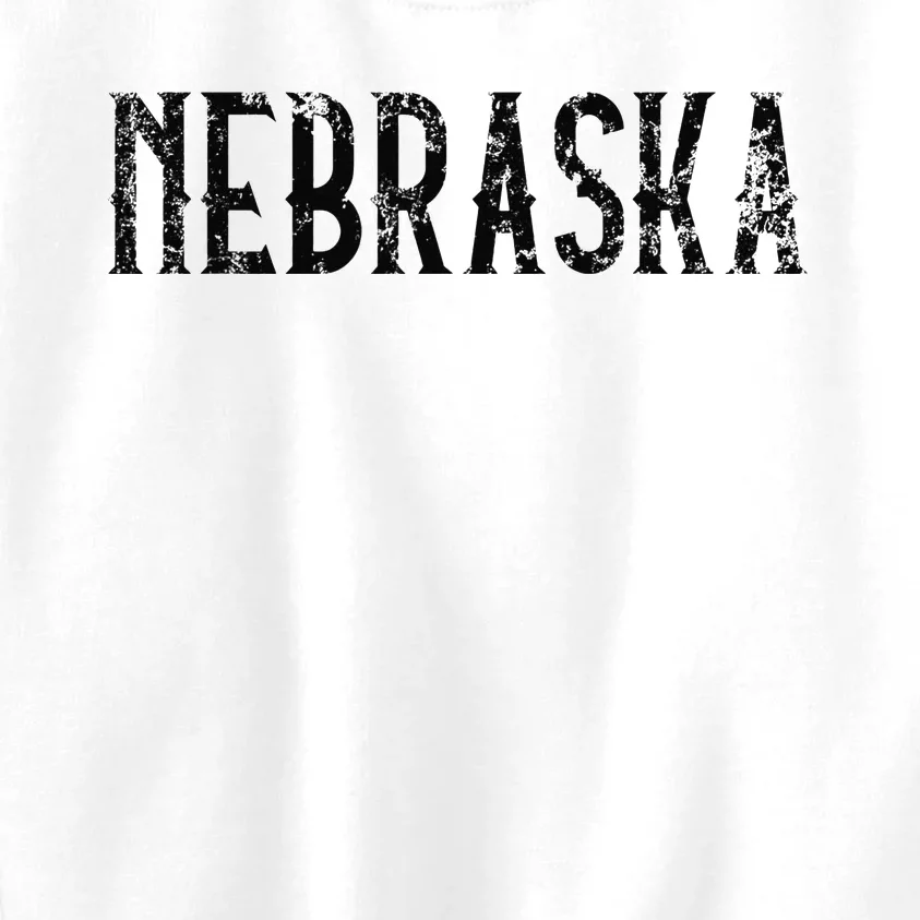 Nebraska Vintage Script NE Apparel Kids Sweatshirt