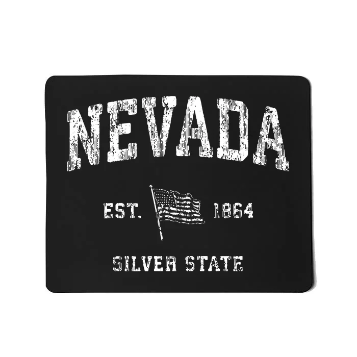 Nevada Vintage Us Flag Sports Design Patriotic Mousepad