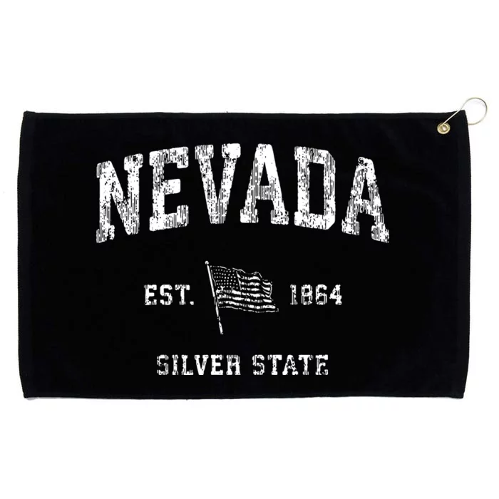 Nevada Vintage Us Flag Sports Design Patriotic Grommeted Golf Towel