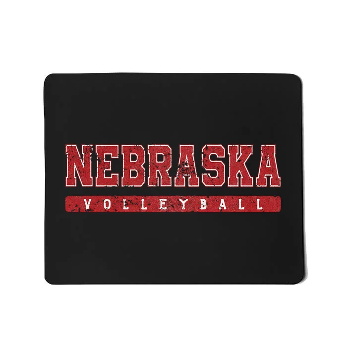 Nebraska Volleyball Varsity Red Vintage Mousepad