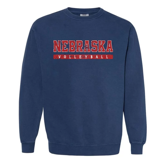 Nebraska Volleyball Varsity Red Vintage Garment-Dyed Sweatshirt