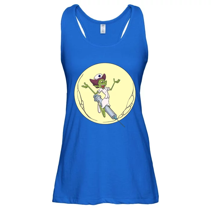 Nurse Vampire Witch Syringe Broom Moon Gift Ladies Essential Flowy Tank