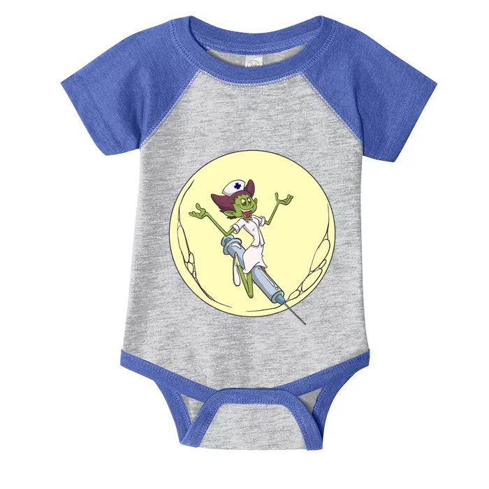 Nurse Vampire Witch Syringe Broom Moon Gift Infant Baby Jersey Bodysuit