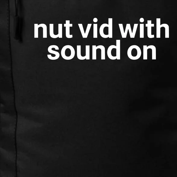 Nut Vid With Sound On Daily Commute Backpack