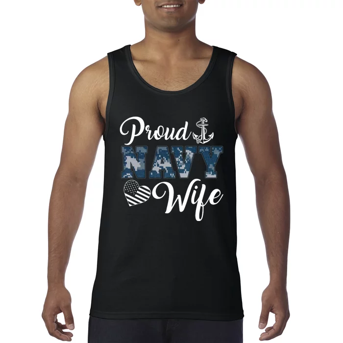 Navy Veteran's Wife, Proud Wife Of A Navy Veteran Sailor Wife Tank Top