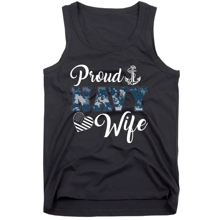 Navy Veteran's Wife, Proud Wife Of A Navy Veteran Sailor Wife Tank Top