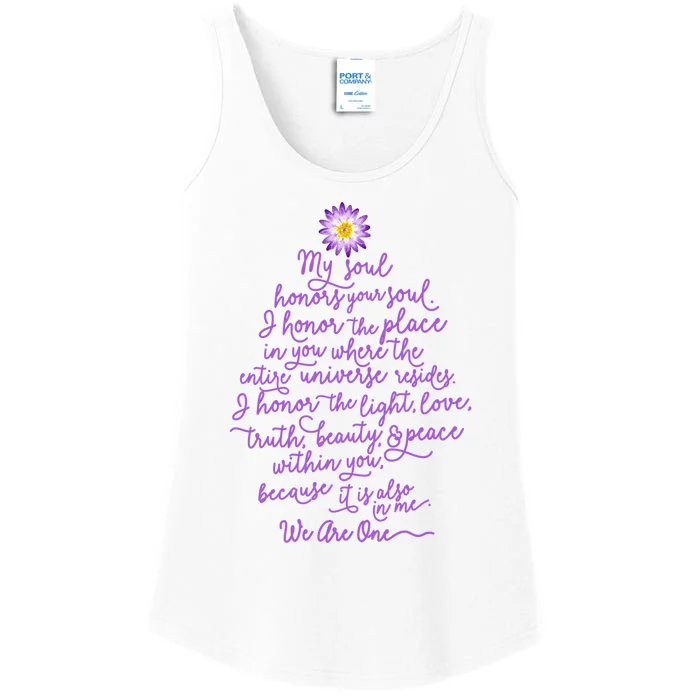 Namaste We Are One Floral Meditation Zen Chill Gift Ladies Essential Tank