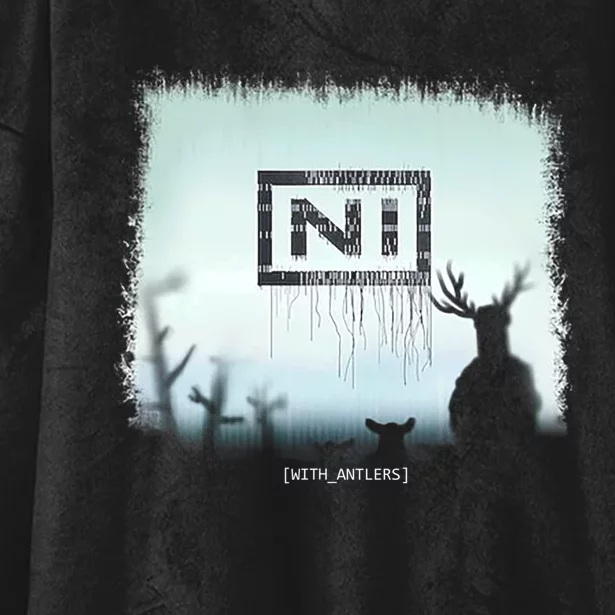 Ni With Antlers Hooded Wearable Blanket