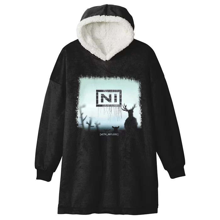 Ni With Antlers Hooded Wearable Blanket