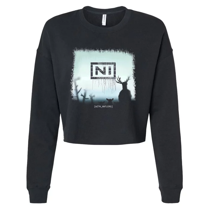 Ni With Antlers Cropped Pullover Crew