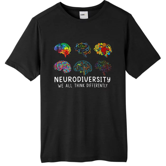 Neurodiversity We All Think Differently Brain Autism ChromaSoft Performance T-Shirt