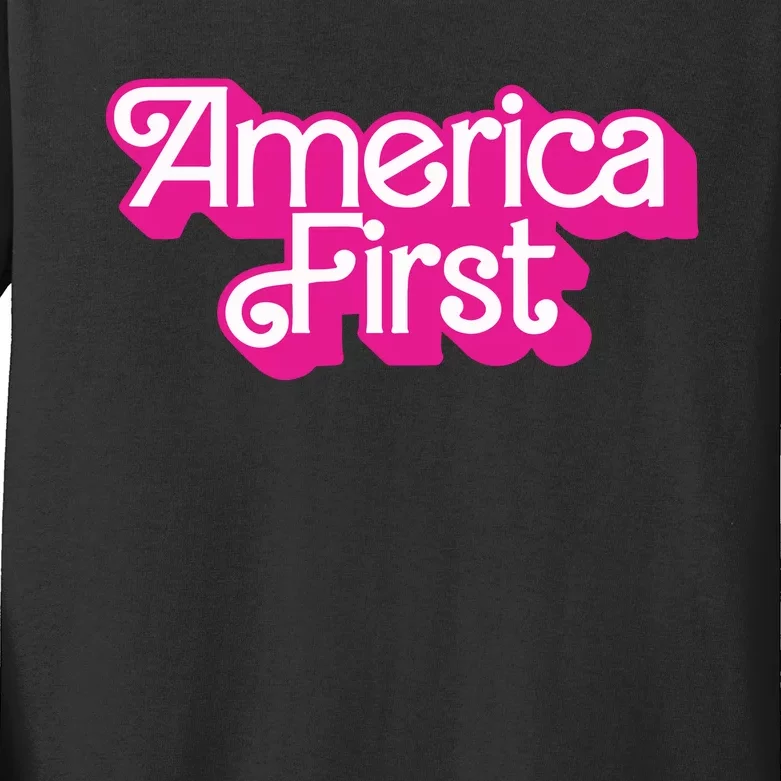 Natalie Winters America First Kids Long Sleeve Shirt