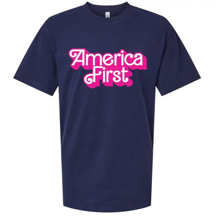 Natalie Winters America First Sueded Cloud Jersey T-Shirt