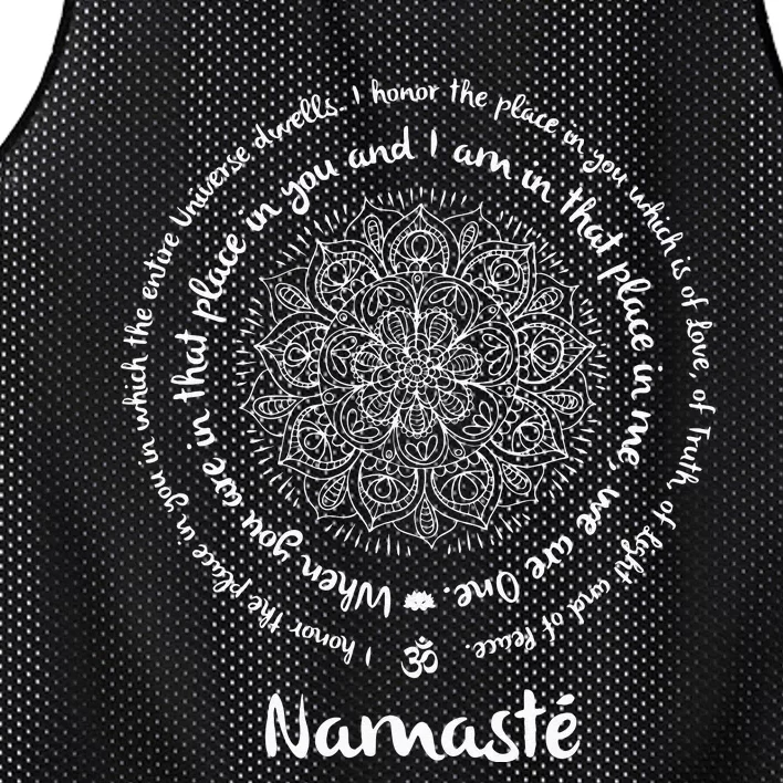 NAMASTE WE ARE ONE Meditation Sayings Mandala Yoga Gift Mesh Reversible Basketball Jersey Tank