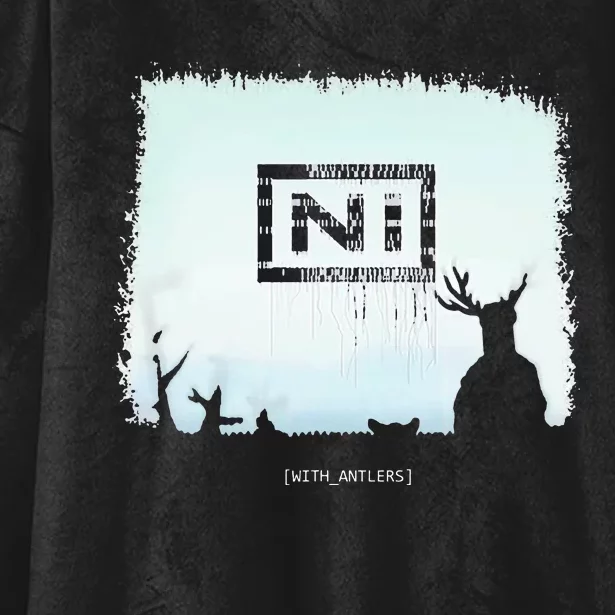 Ni With Antlers Hooded Wearable Blanket