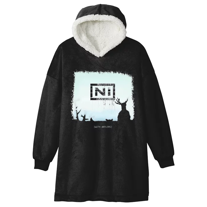 Ni With Antlers Hooded Wearable Blanket