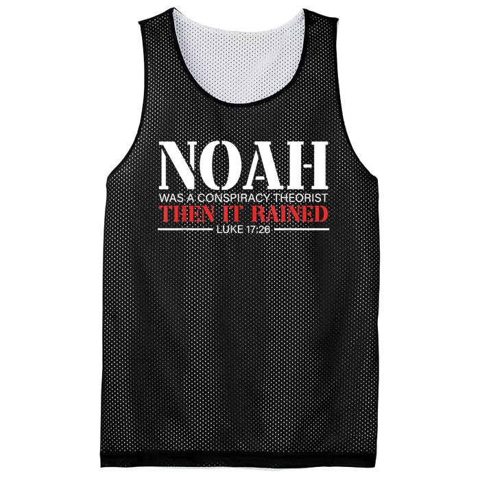 Noah Was A Conspiracy Theorist Then It Rained Mesh Reversible Basketball Jersey Tank