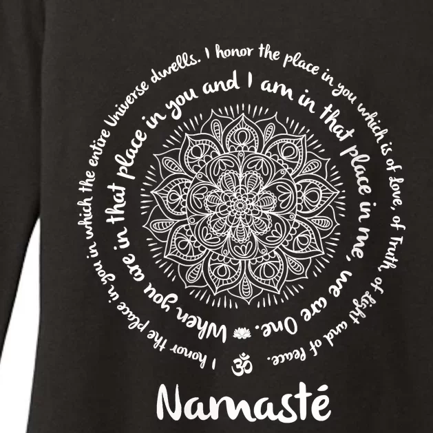 NAMASTE WE ARE ONE Meditation Sayings Mandala Yoga Gift Womens CVC Long Sleeve Shirt