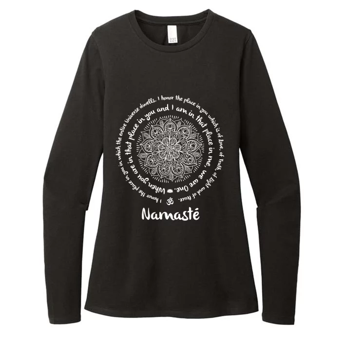 NAMASTE WE ARE ONE Meditation Sayings Mandala Yoga Gift Womens CVC Long Sleeve Shirt