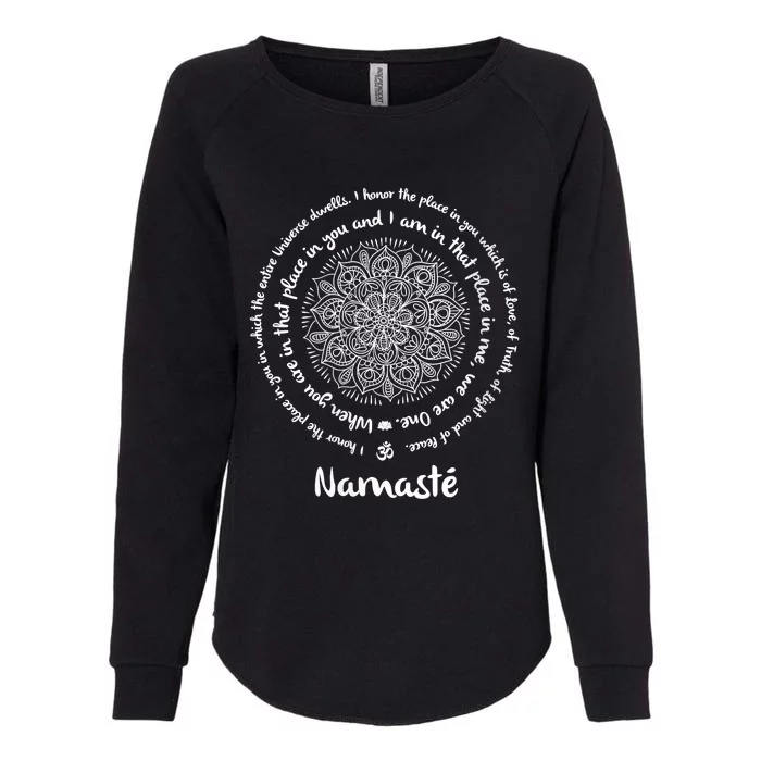 NAMASTE WE ARE ONE Meditation Sayings Mandala Yoga Gift Womens California Wash Sweatshirt