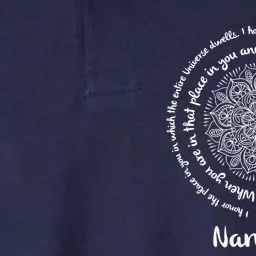 NAMASTE WE ARE ONE Meditation Sayings Mandala Yoga Gift Softstyle Adult Sport Polo