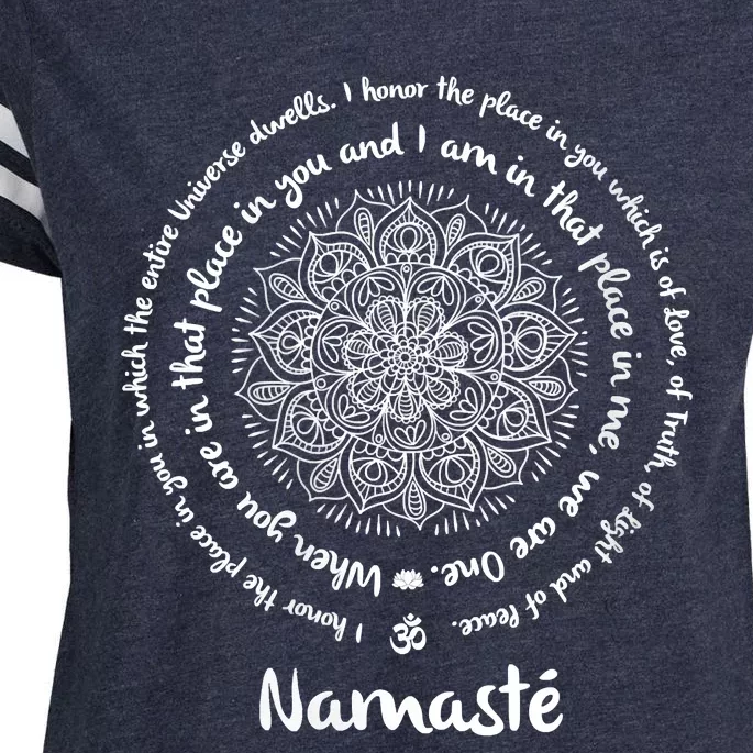 NAMASTE WE ARE ONE Meditation Sayings Mandala Yoga Gift Enza Ladies Jersey Football T-Shirt