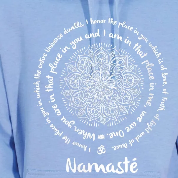 NAMASTE WE ARE ONE Meditation Sayings Mandala Yoga Gift Unisex Surf Hoodie