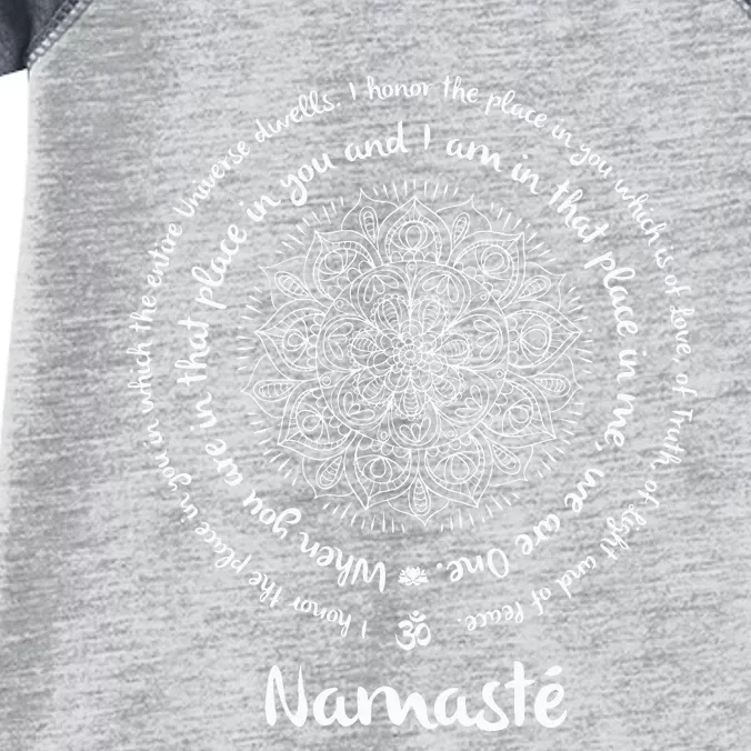 Namaste We Are One Meditation Sayings Mandala Yoga Gift Infant Baby Jersey Bodysuit