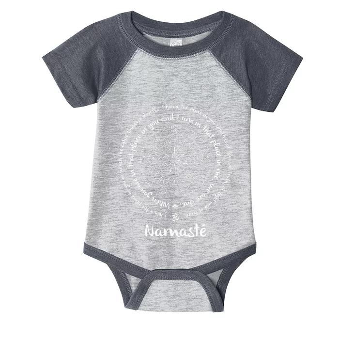 Namaste We Are One Meditation Sayings Mandala Yoga Gift Infant Baby Jersey Bodysuit