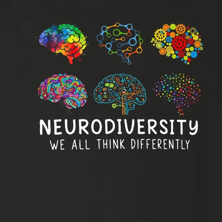 Neurodiversity We All Think Differently Brain Autism Toddler Long Sleeve Shirt