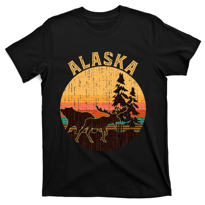 Nature Willdife Bear Moose Alaskan Animal Forest Alaska T-Shirt