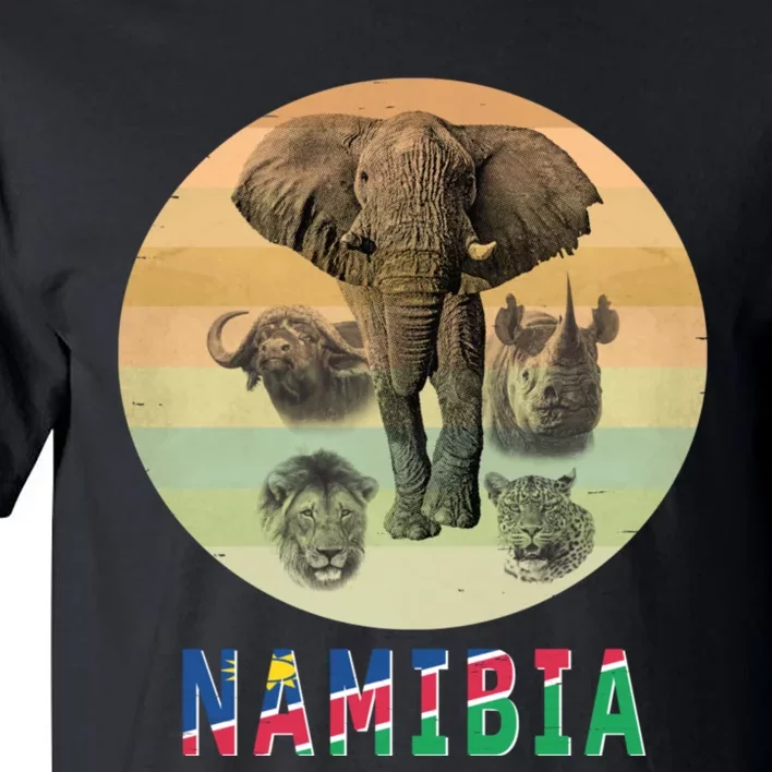 Namibia Wildlife Big Five Artwork For Namibia Safari Tall T-Shirt