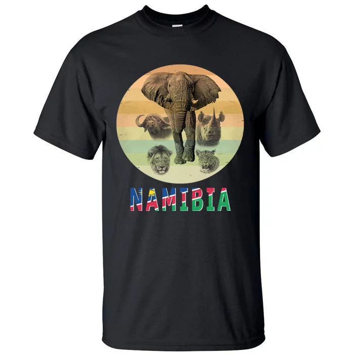 Namibia Wildlife Big Five Artwork For Namibia Safari Tall T-Shirt