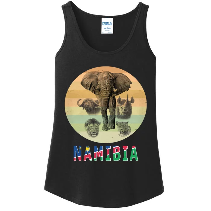 Namibia Wildlife Big Five Artwork For Namibia Safari Ladies Essential Tank