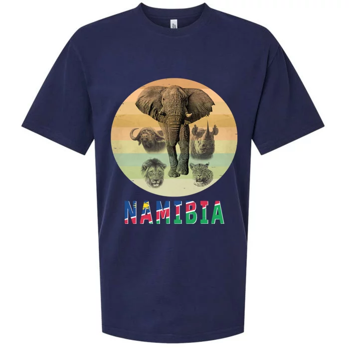 Namibia Wildlife Big Five Artwork For Namibia Safari Sueded Cloud Jersey T-Shirt