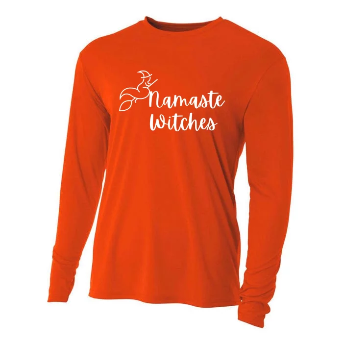 Namaste Witches Cute Halloween Yoga Gift Cooling Performance Long Sleeve Crew