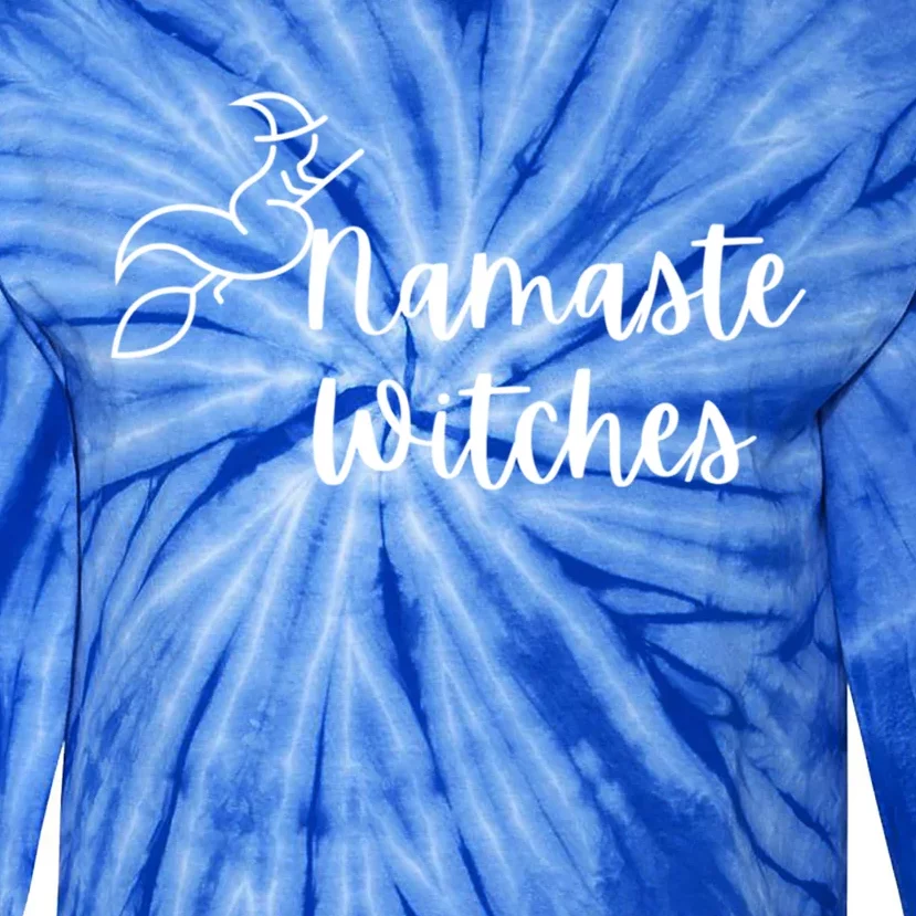 Namaste Witches Cute Halloween Yoga Gift Tie-Dye Long Sleeve Shirt