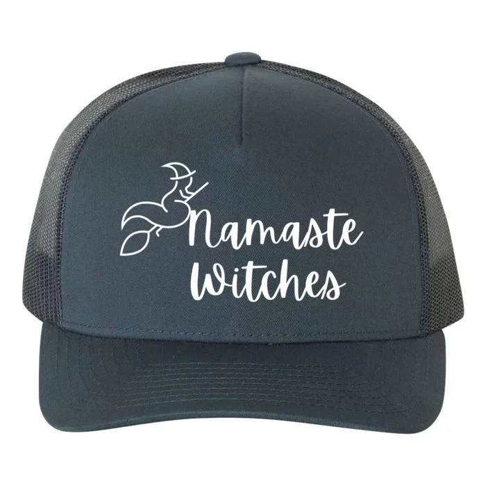 Namaste Witches Cute Halloween Yoga Gift Yupoong Adult 5-Panel Trucker Hat