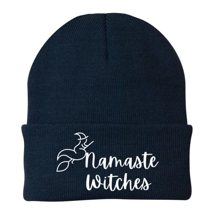 Namaste Witches Cute Halloween Yoga Gift Knit Cap Winter Beanie