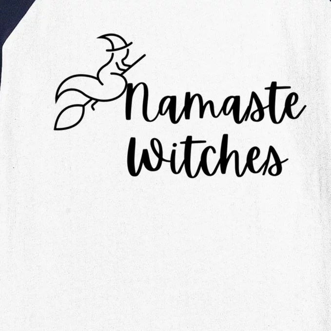 Namaste Witches Cute Halloween Yoga Gift Baseball Sleeve Shirt