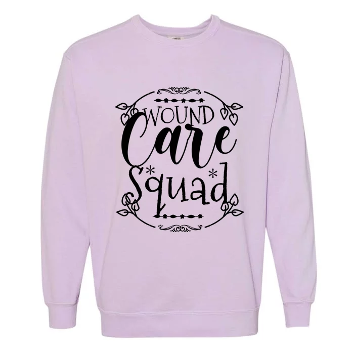 Nurse Wound Care Squad Leopard Cute Nursing Rn Gift Garment-Dyed Sweatshirt