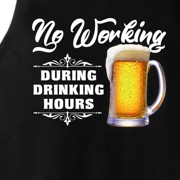 No Working During Drinking Hours Ladies Tri-Blend Wicking Tank