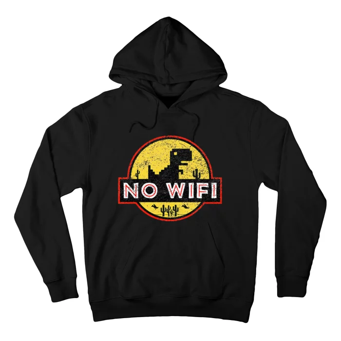 No Wifi Dino No Wifi Reception Disorder Hoodie