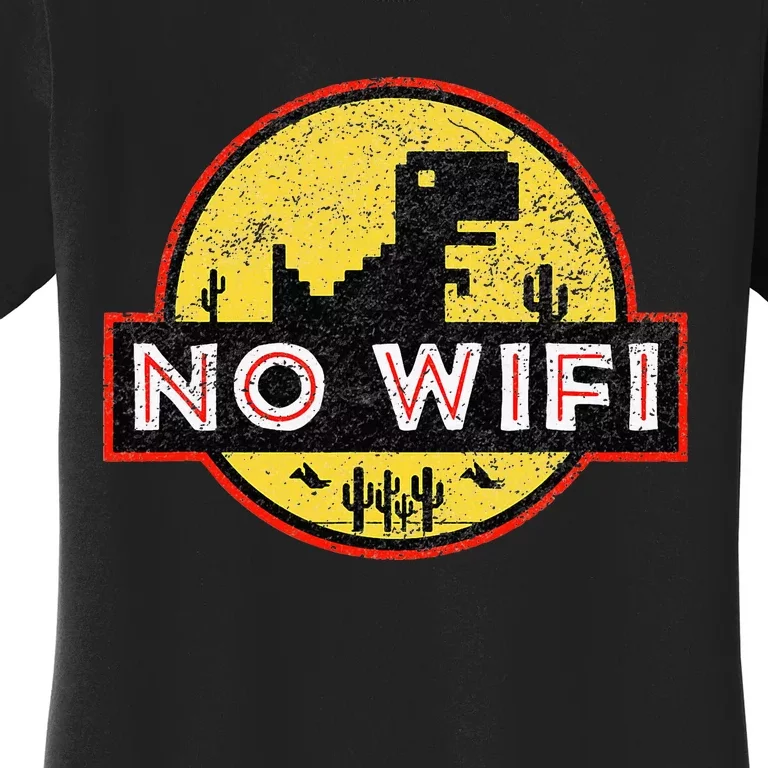 No Wifi Dino No Wifi Reception Disorder Women's T-Shirt