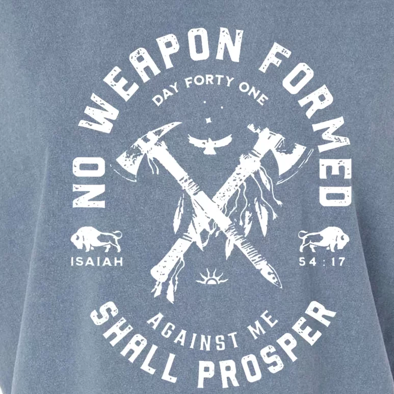 No Weapon Formed Shall Prosper Day Forty One Against Me Garment-Dyed Women's Muscle Tee