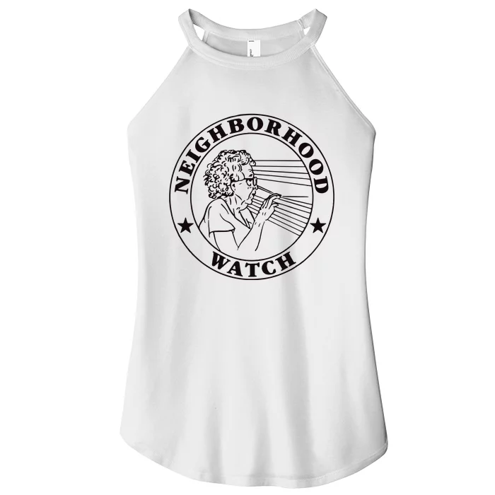 Neighborhood Watch Funny Women’s Perfect Tri Rocker Tank