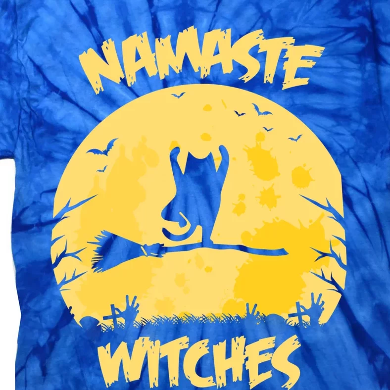 Namaste Witches Funny Yoga Cat Halloween Costume Great Gift Tie-Dye T-Shirt